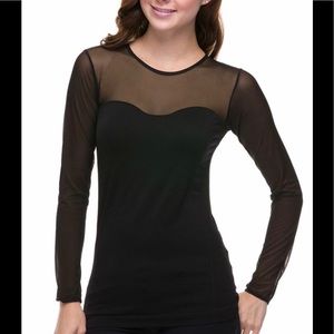 Black Mesh Top